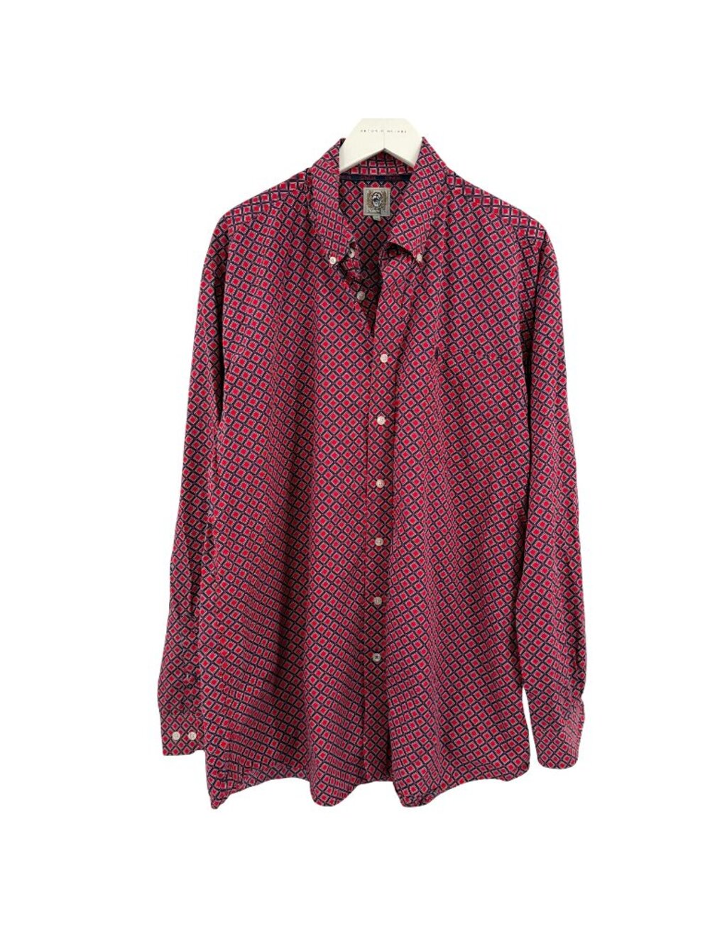 Cinch men's western button down shirt size XL red blue diamond print cowboy cott